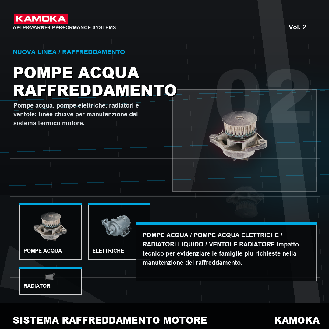 Kamoka pompe acqua e raffreddamento